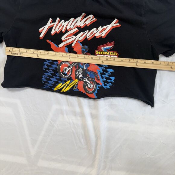 Forever 21 Honda Sports Women's Cropped Honda500 Graphic T-Shirt Size XL - Picture 5 of 7